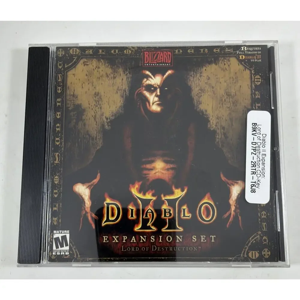 Diablo II Lord of Destruction Expansion Set Retail Box Blizzard PC Game 2001